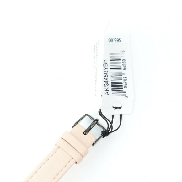 Anne Klein AK/3445GYBH Gunmetal Stainless Soft Pink Leather Women's Watch - Picture 4 of 7